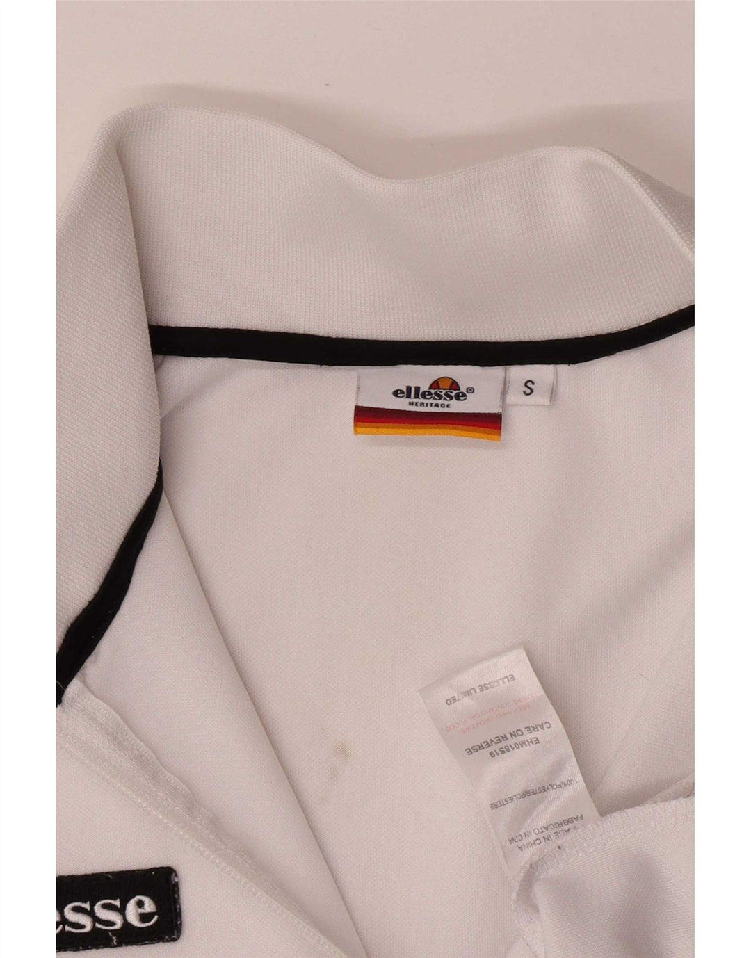 Giacca da ginnastica da uomo Ellesse piccola sportiva in poliestere bianco