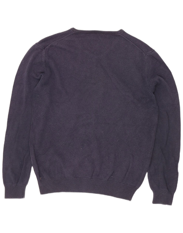 Besætningstøj Herre V-hals sweater Medium Marineblå Bomuld
