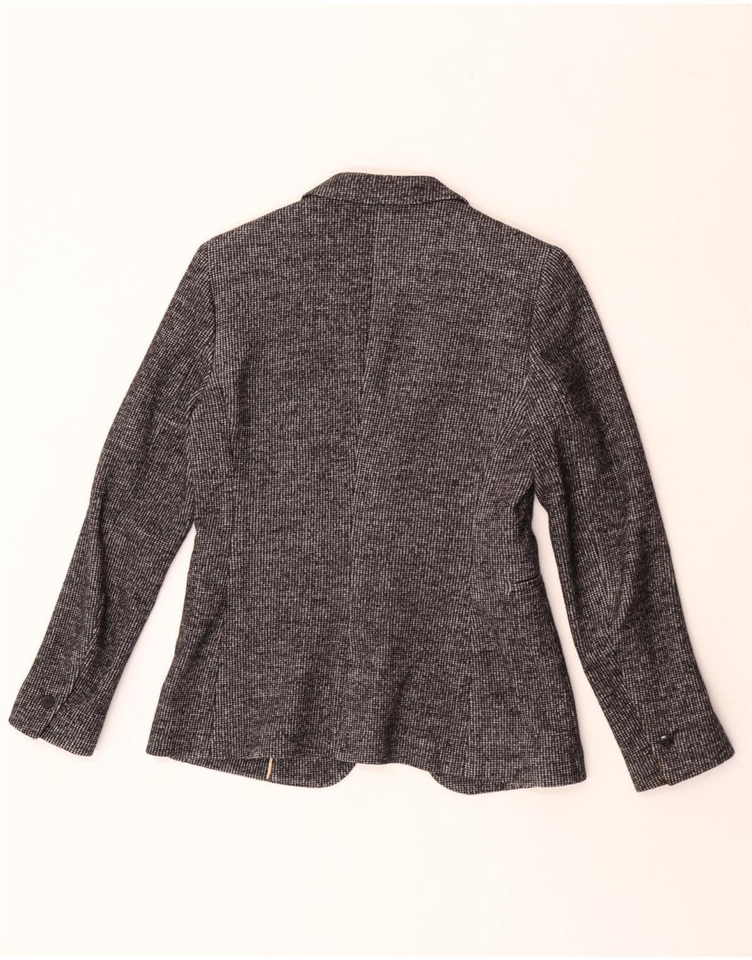 Massimo Dutti Dame 1 Knap Blazer Jakke EU 40 Medium Grey Houndstooth