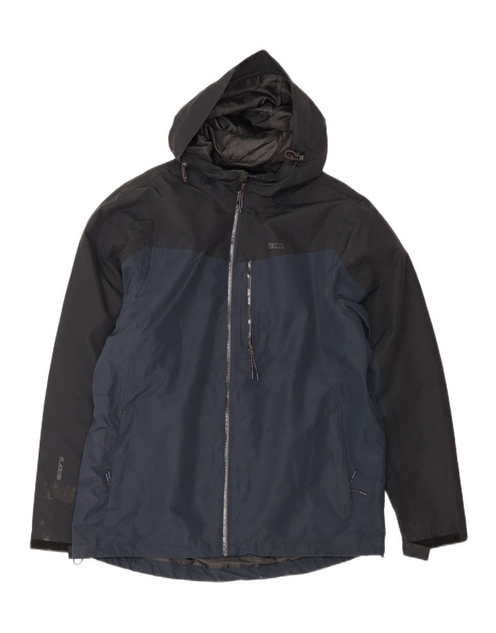 Giacca antipioggia da uomo Mountain Warehouse UK 40 Large Blu Navy Colorblock