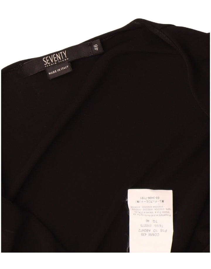 Abito lungo senza maniche da donna Seventy IT 46 Large in viscosa nera
