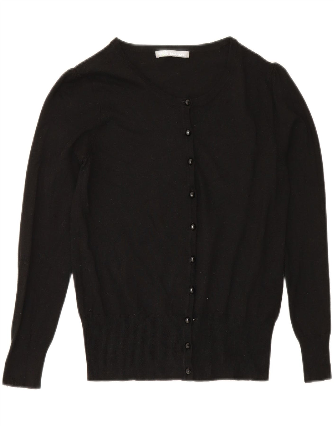 Marks & Spencer Damen-Cardigan-Pullover UK 10 Small Schwarze Viskose
