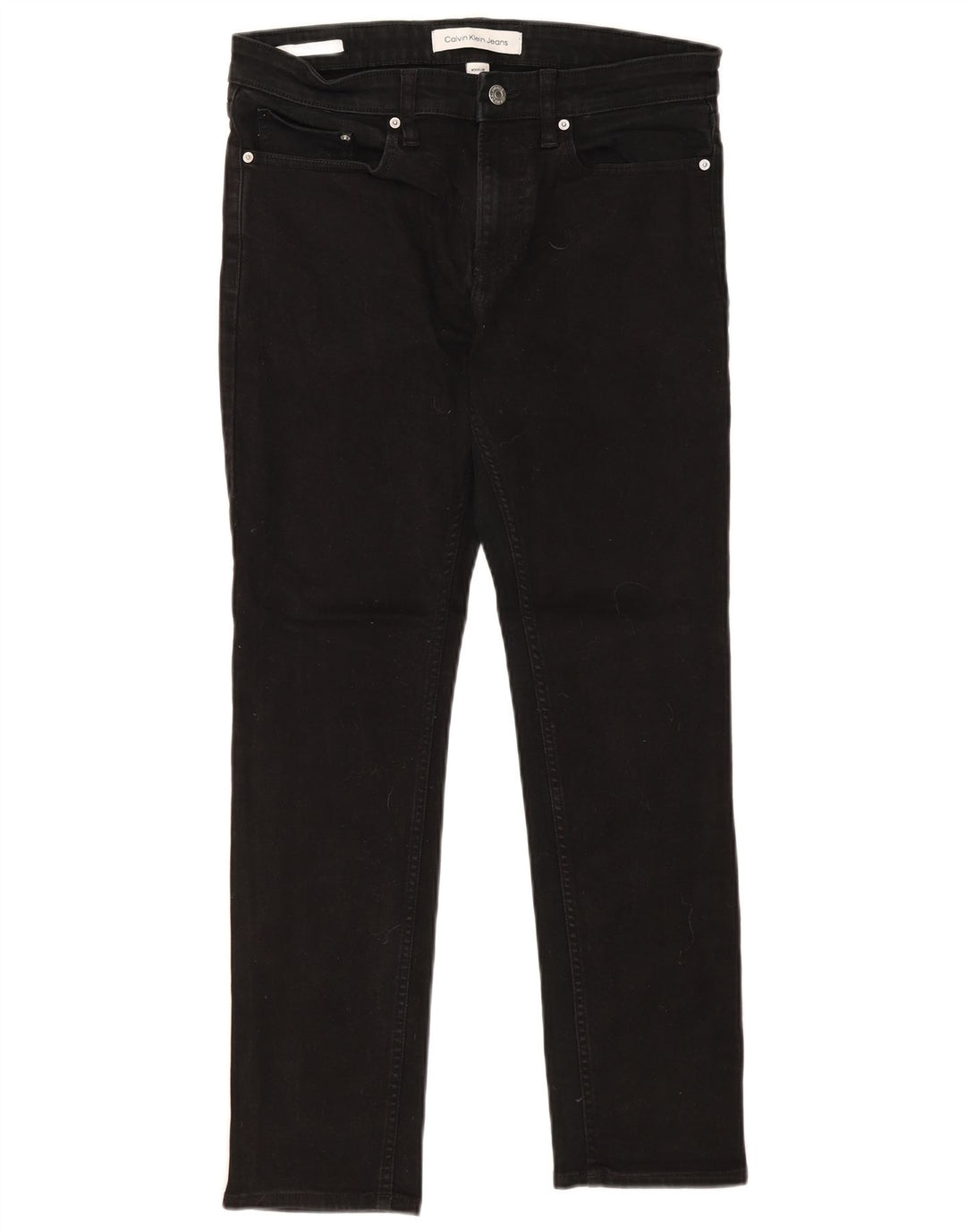 Calvin Klein Mens Slim Jeans W31 L30 Black Cotton