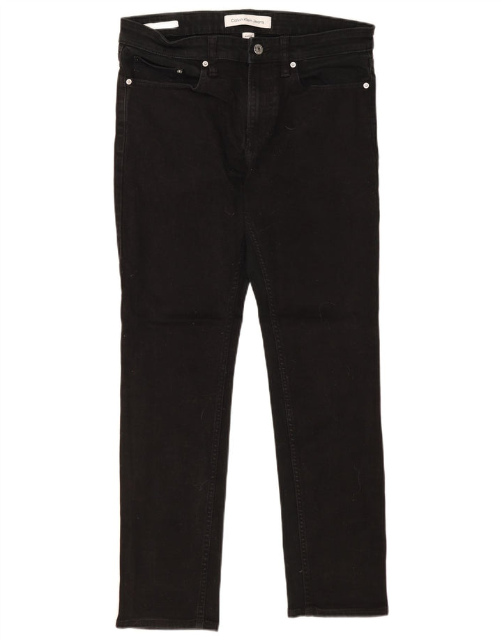 Calvin Klein Mens Slim Jeans W31 L30 Black Cotton