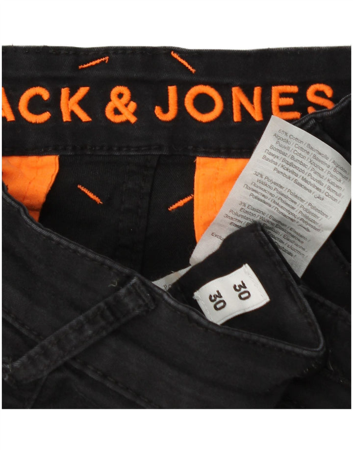 Jack & Jones Mens Slim Cargo Trousers W30 L25 Grey Cotton