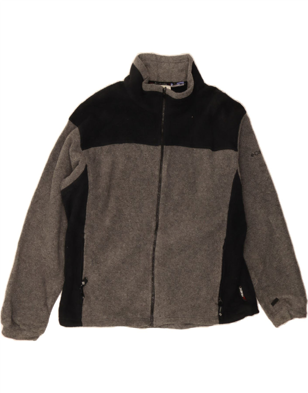 COLUMBIA Womens Core Fleece Jacket UK 18 XL Grey Colourblock Polyester Vintage Columbia and Second-Hand Columbia from Messina Hembry 