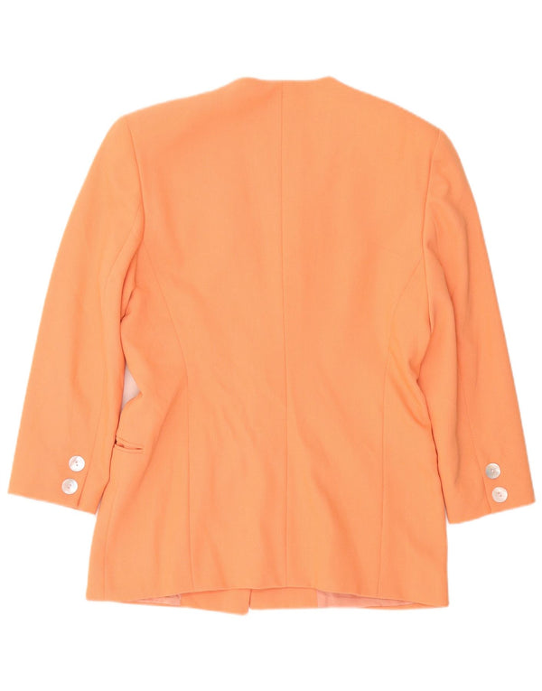 Giacca blazer da donna a 1 bottone Ferre UK 14 grande arancione