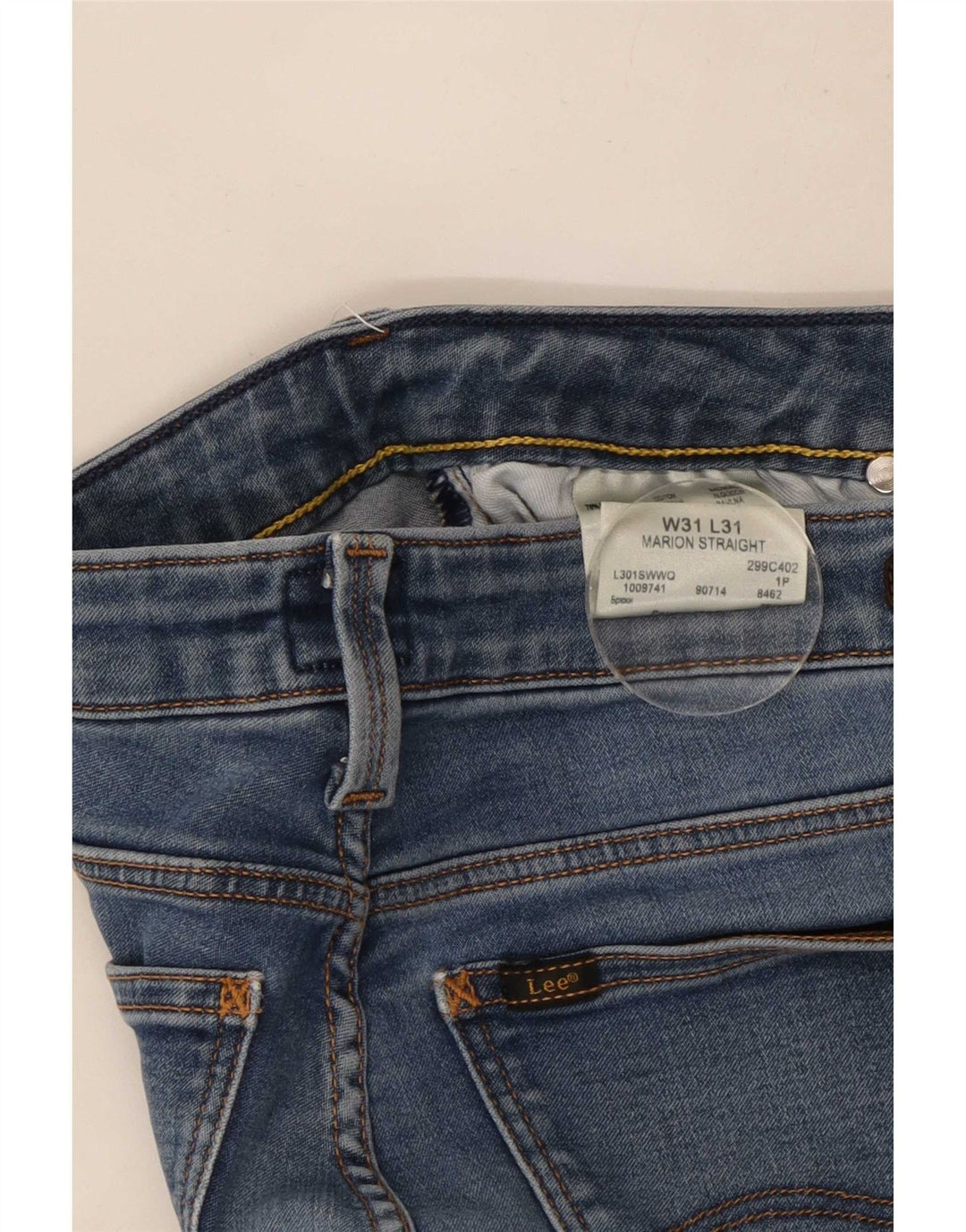 Lee Jean Droit Marion Femme W31 L31 Bleu Coton