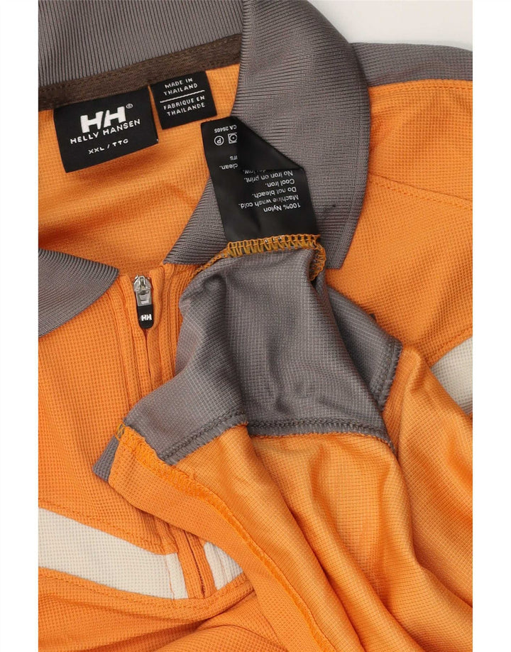 Helly Hansen Herren Poloshirt 2XL Orange Colourblock Nylon