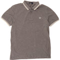 Fred Perry Mens Polo Shirt Large Grey Flecked Cotton