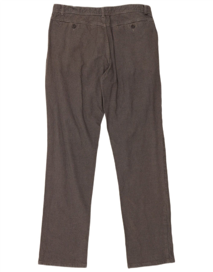 Mash Mens Slim Fit Casual Trousers IT 48 Medium W32 L32 Grey Houndstooth