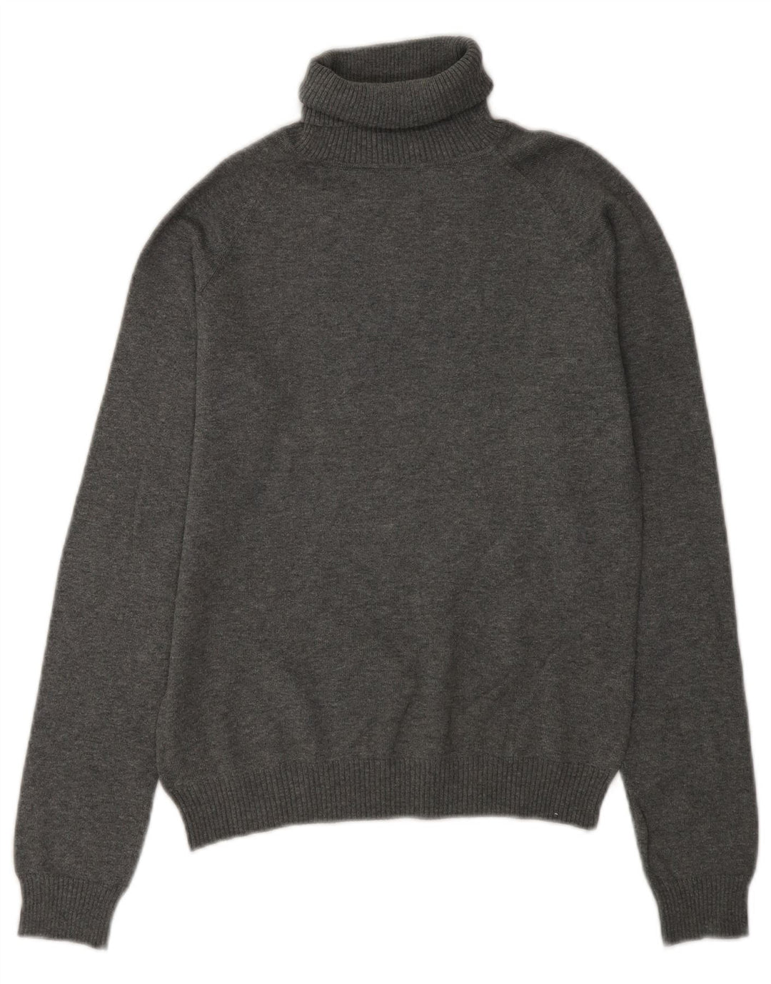Zara Womens Roll Neck Jumper Sweater UK 14 Medium Grey Cotton
