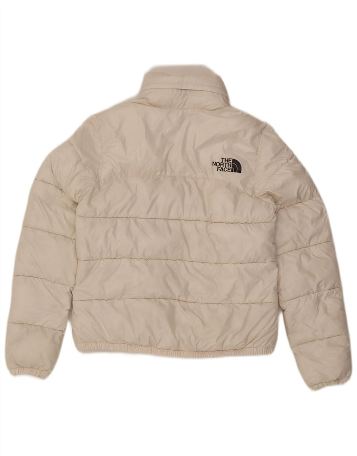 Giacca imbottita con cappuccio da donna The North Face UK 10 Small Poliestere bianco