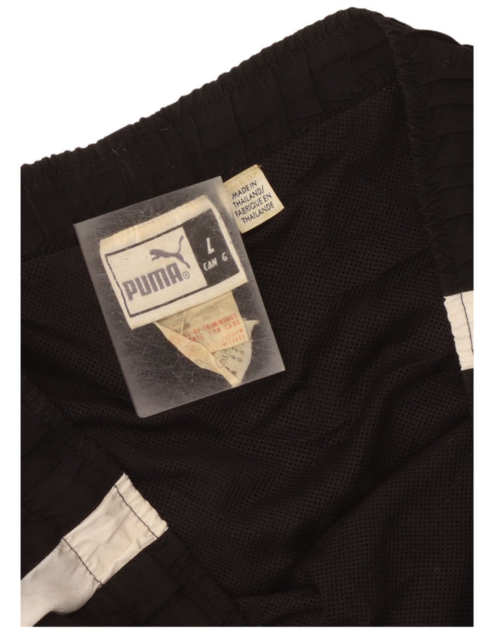 Puma Mens Sport Shorts Large Black Colourblock Polyester