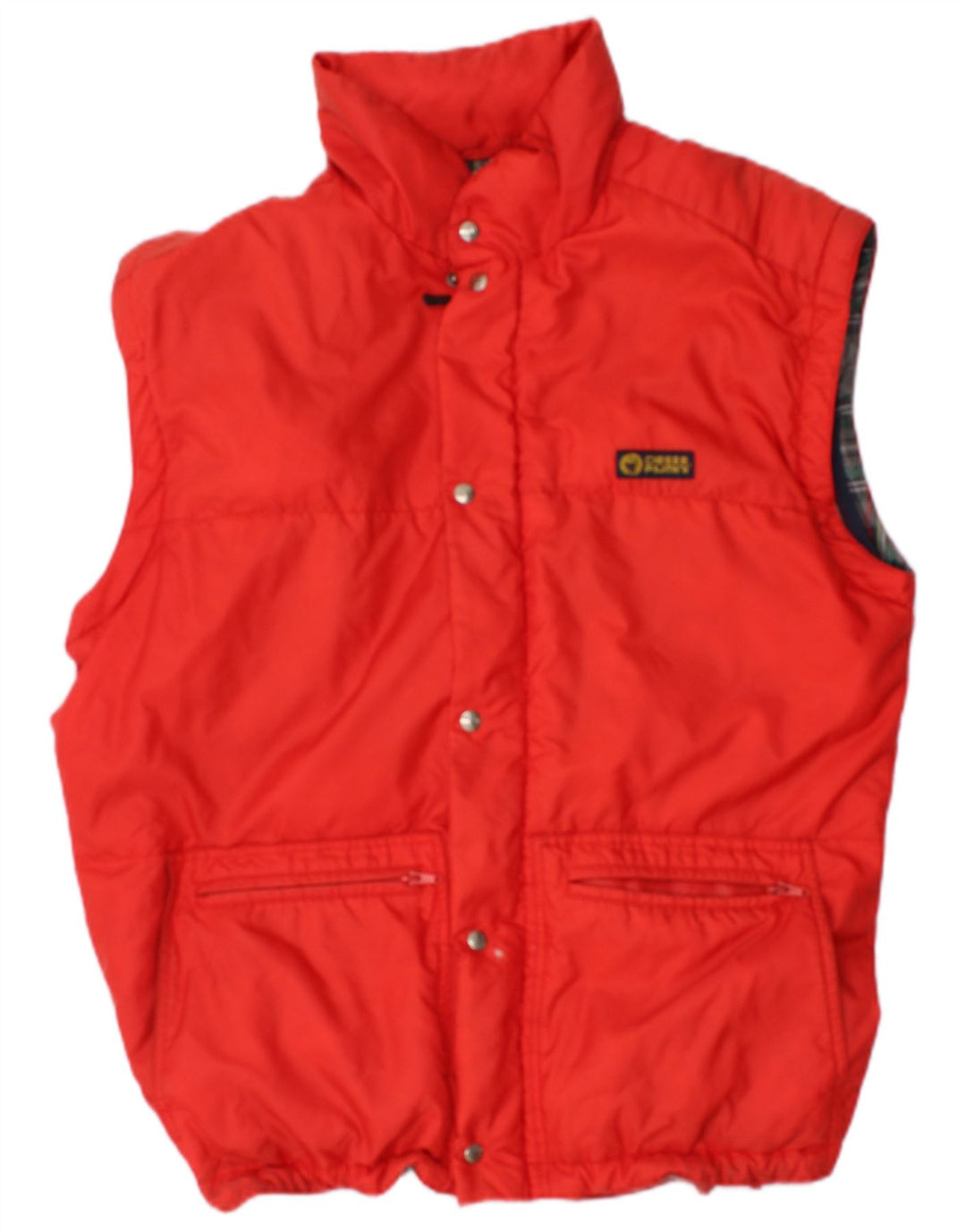 CIESSE PIUMINI Mens Hooded Padded Gilet UK38 Medium Red Polyamide