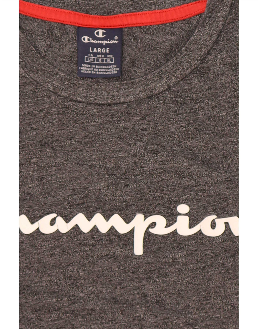 Champion Herren-T-Shirt mit Grafik, groß, grau gefleckt