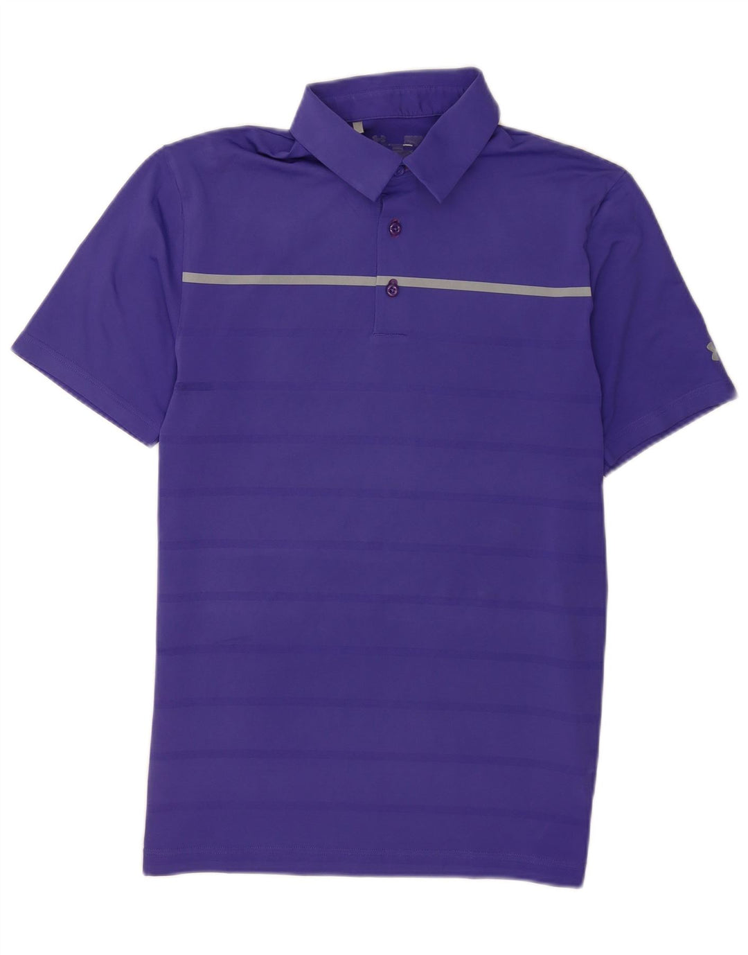 Under Armour Herren-Poloshirt, klein, lila, gestreift, Polyester