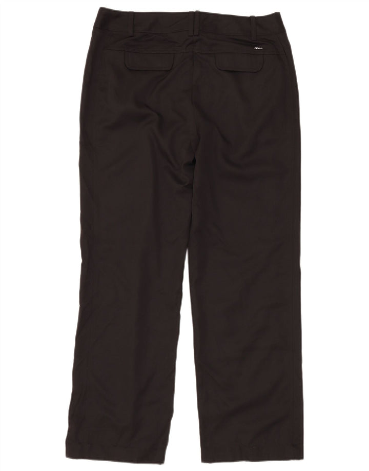 IZOD Womens Straight Chino Trousers US 10 Large W32 L30 Black Polyester