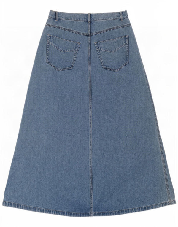 Next Womens High Waist Denim Skirt UK 10 Small W24 Blue Cotton