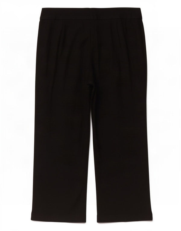 Marks & Spencer Womens Wide Leg Casual Trousers UK 18 XL W36 L28 Black