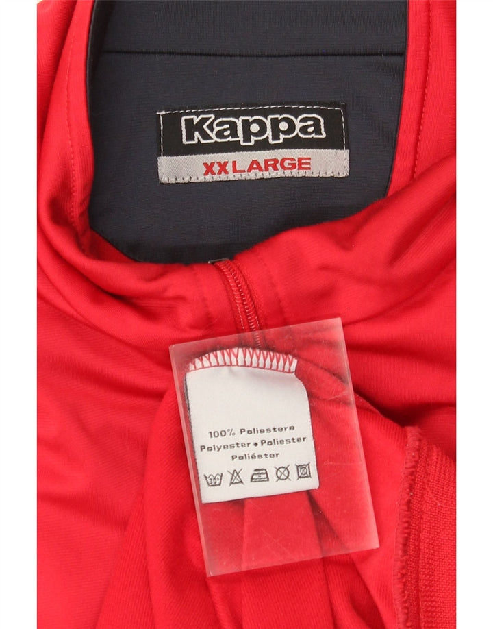 Giacca da tuta da uomo Kappa 2XL rossa in poliestere
