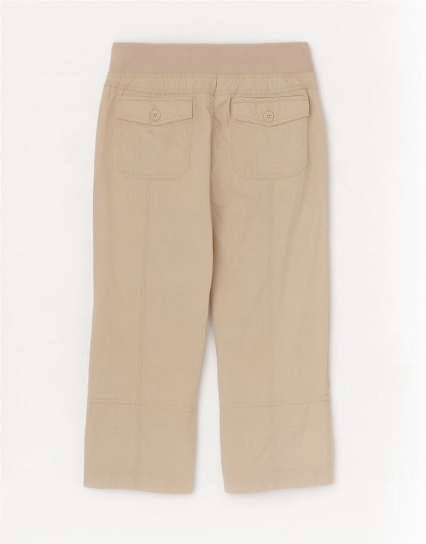 Tommy Hilfiger Womens Capri Trousers Small W30 L21 Beige Cotton