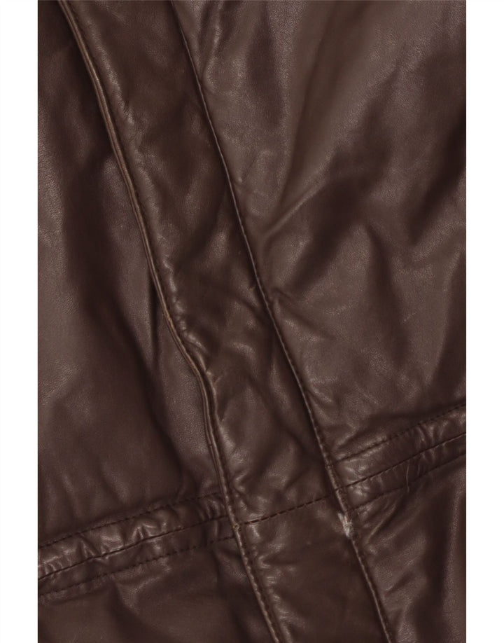 Giacca in pelle da uomo Monpel IT 48 in pelle marrone medio