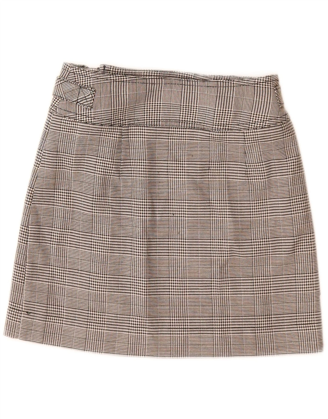 Topshop Womens Mini Skirt UK 6 XS W24 Grey Check Polyester