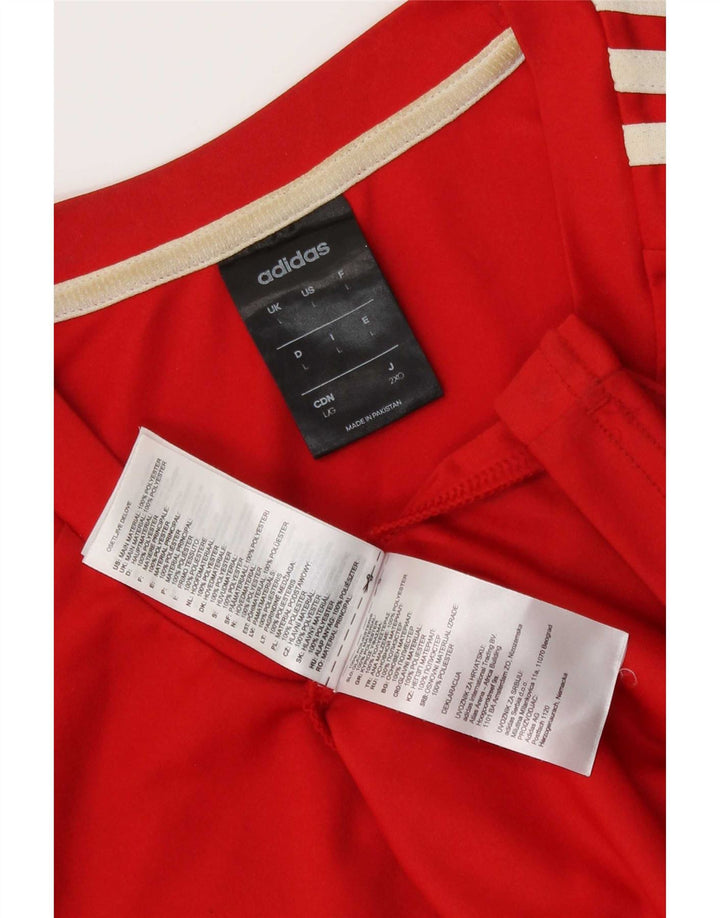Adidas Męska koszulka Climalite Top, duża, czerwona, z poliestru