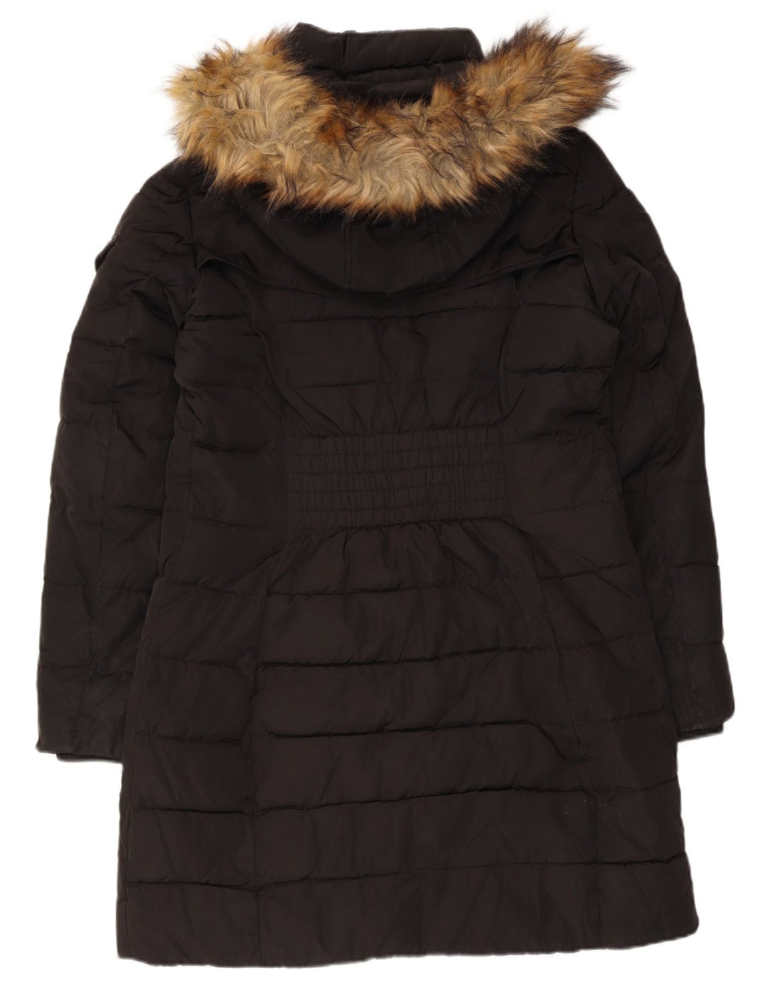 Michael Kors Womens Hooded Padded Coat UK 14 Medium Black Polyester