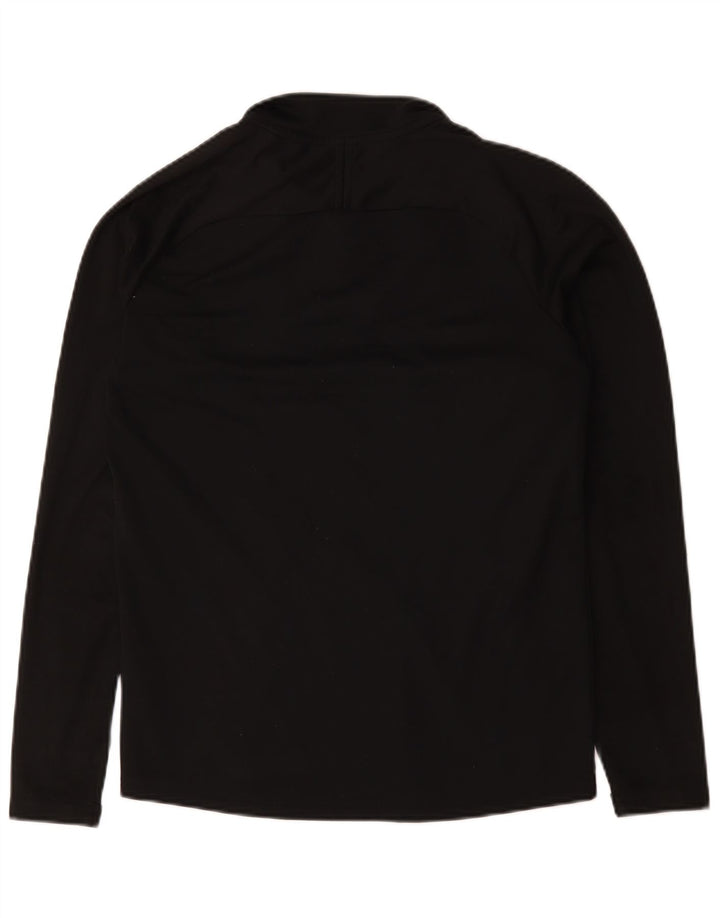 Nike Herre Dri Fit Pullover med lynlås-hals Træningsdragt Top Lille sort Colourblock