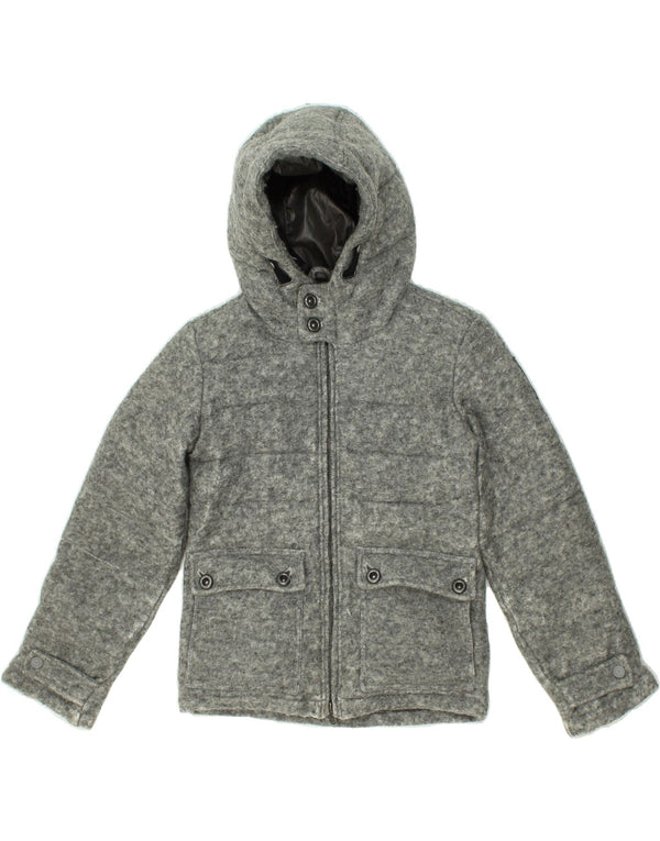 BOMBOOGIE Boys Hooded Windbreaker Jacket 7-8 Years Grey