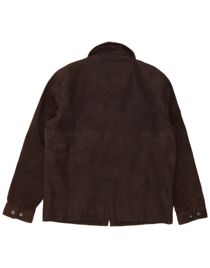 Tom Tailor Ανδρικό Δερμάτινο Μπουφάν UK 40 Large Brown