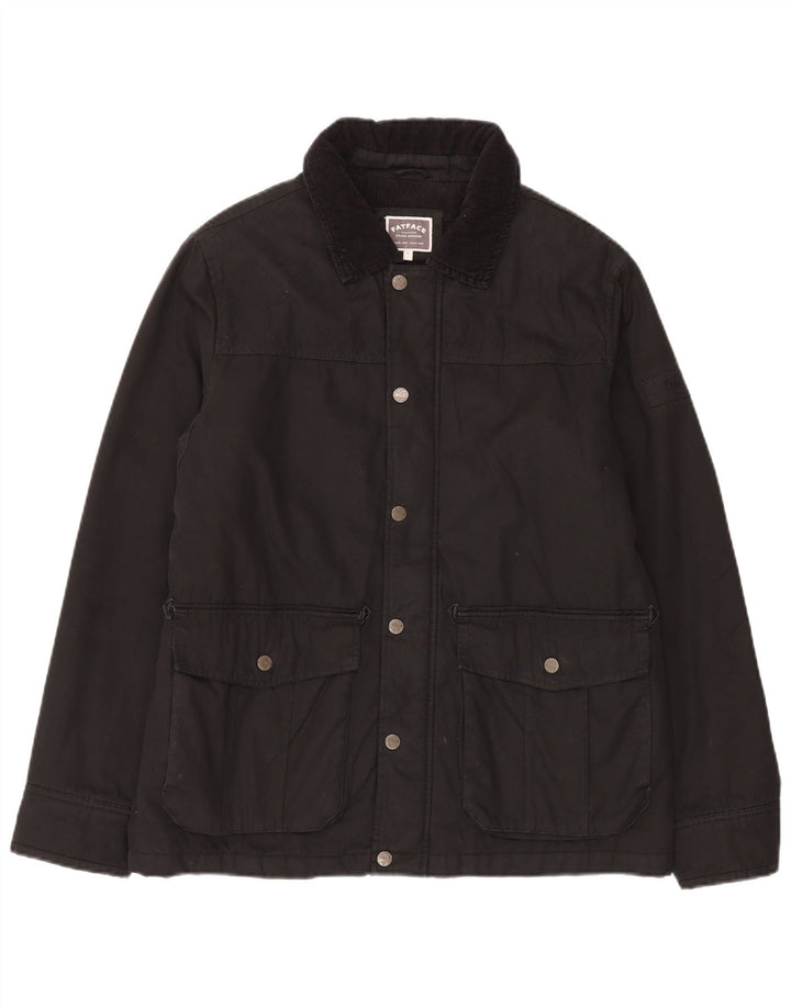 Fat Face Veste en coton ciré pour homme UK 40 Large Noir