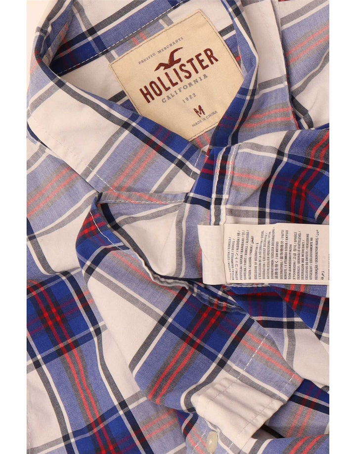 Hollister Mens Shirt Medium Blue Check Cotton