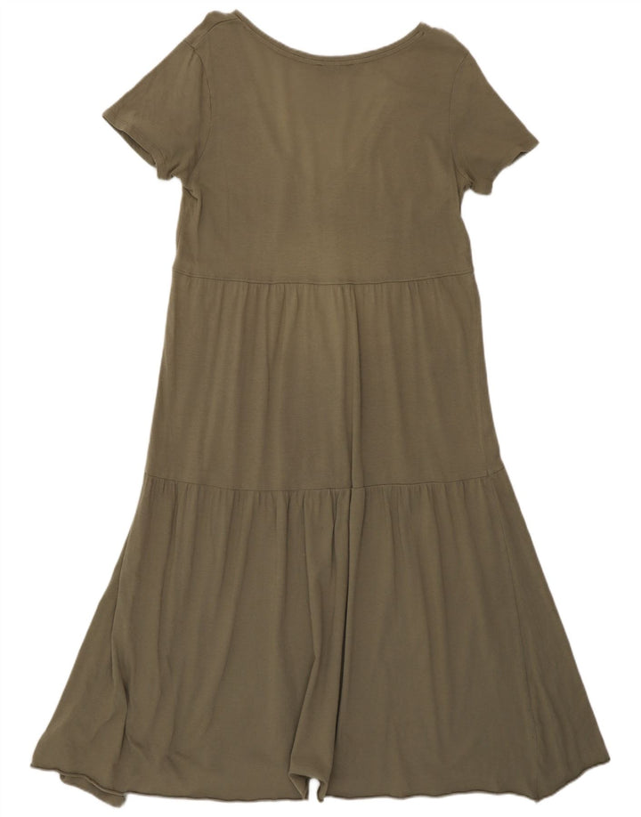 Zara Womens A-Line Dress UK 10 Small Khaki