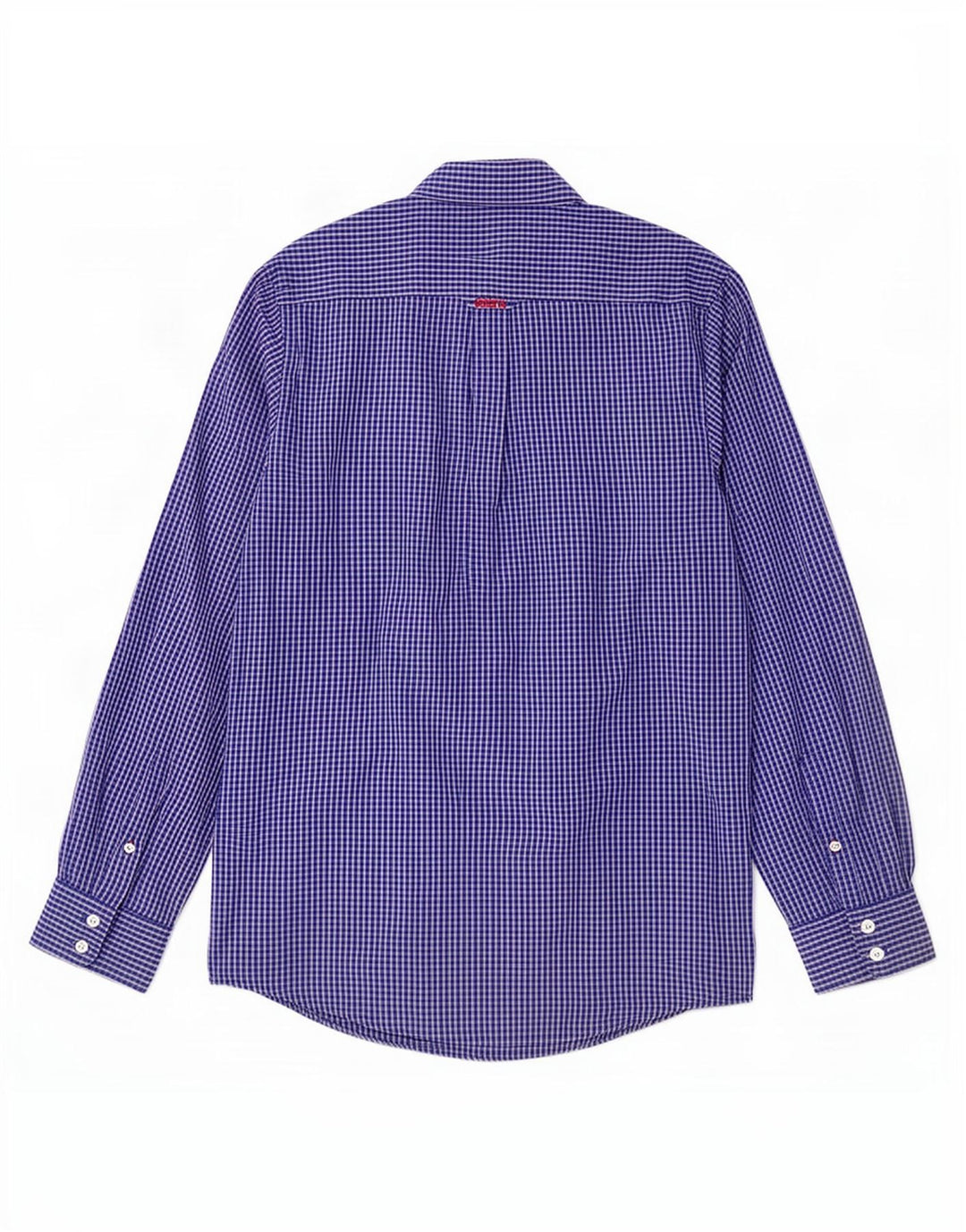 Crew Clothing Chemise classique pour homme en coton à carreaux bleu moyen