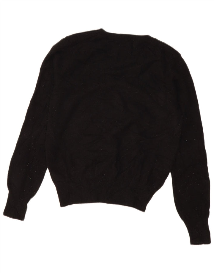 Marks & Spencer Womens Autograph Crew Neck Jumper Sweater UK 8 Small Black