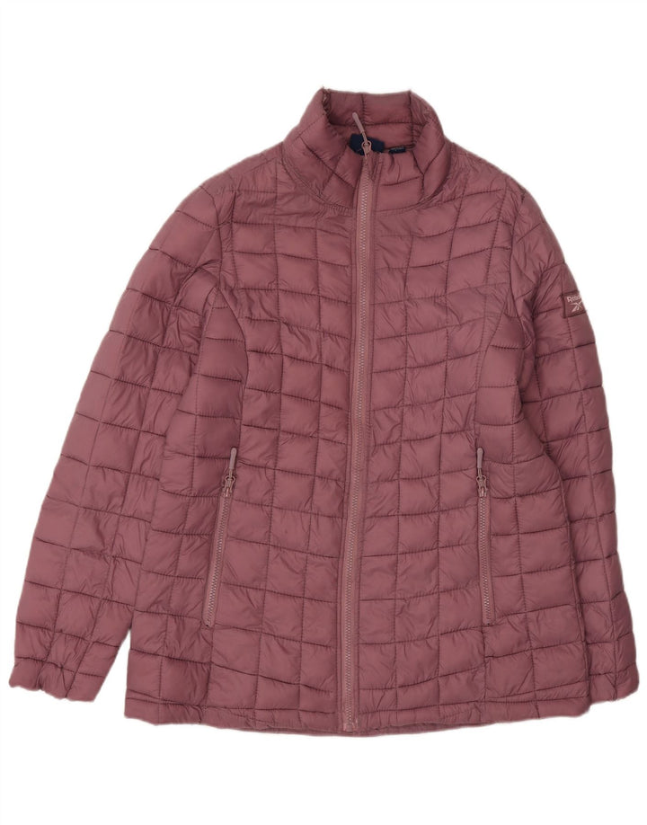 Reebok Womens Padded Jacket UK 14 Medium Maroon Polyester