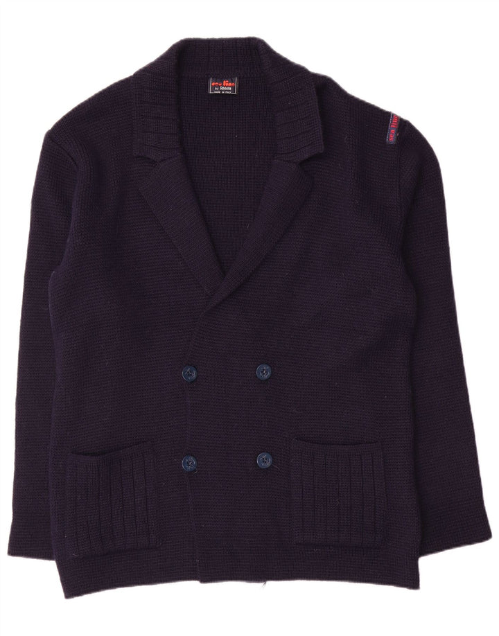 Settebello Pull Cardigan Homme Bleu Marine Moyen Laine