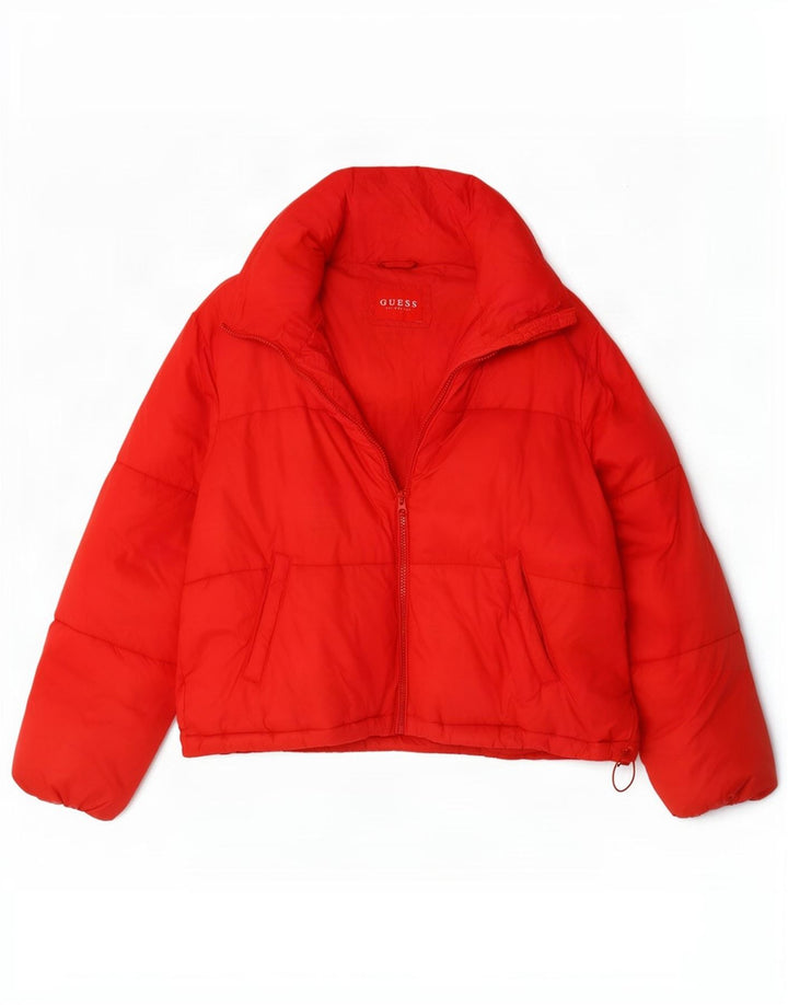 Giacca imbottita oversize da donna Guess UK 14 Medium Red Poliammide