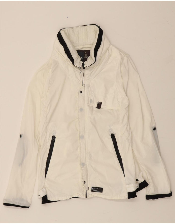 G-STAR Womens Utility Jacket UK 14 Medium White Colourblock Polyamide Vintage G-Star and Second-Hand G-Star from Messina Hembry 