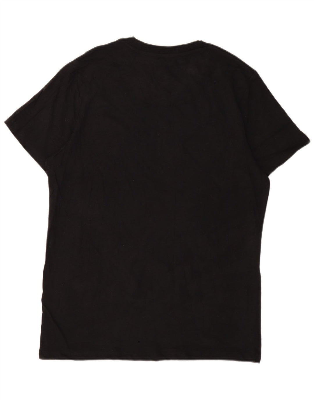 JACK & JONES Mens T-Shirt Top Large Black Cotton