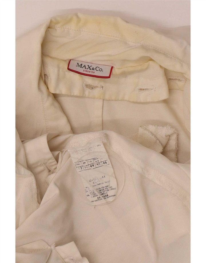 Max & Co. Γυναικεία καμπαρντίνα UK 14 Medium Off White Polyamide