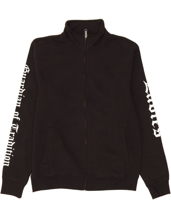 RUSSELL ATHLETIC Womens Graphic Tracksuit Top Jacket UK 16 Large Black Vintage Russell Athletic and Second-Hand Russell Athletic from Messina Hembry 