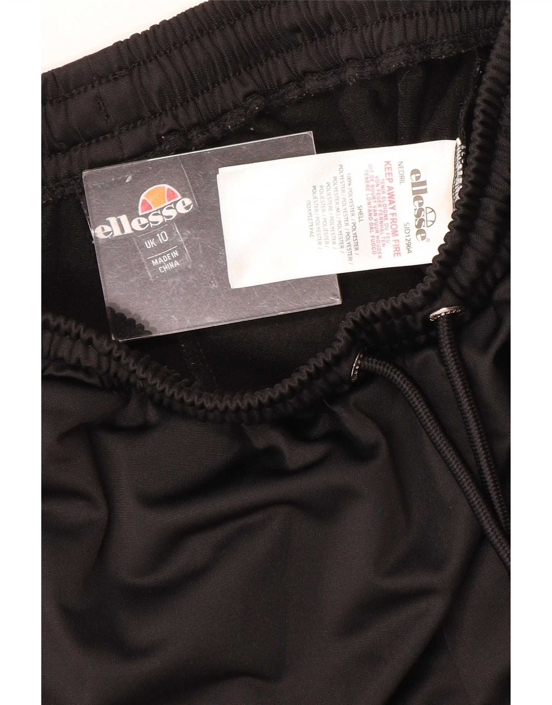Pantaloni scurti sport Ellesse pentru femei UK 10, poliester negru mic