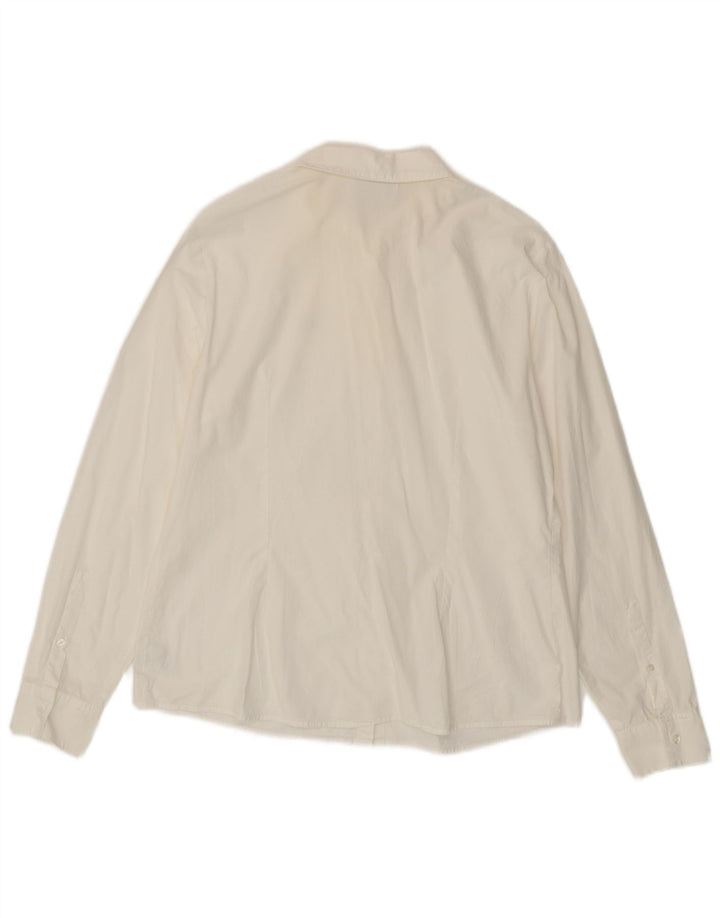 Lacoste Womens Shirt Size 42 Large White Cotton