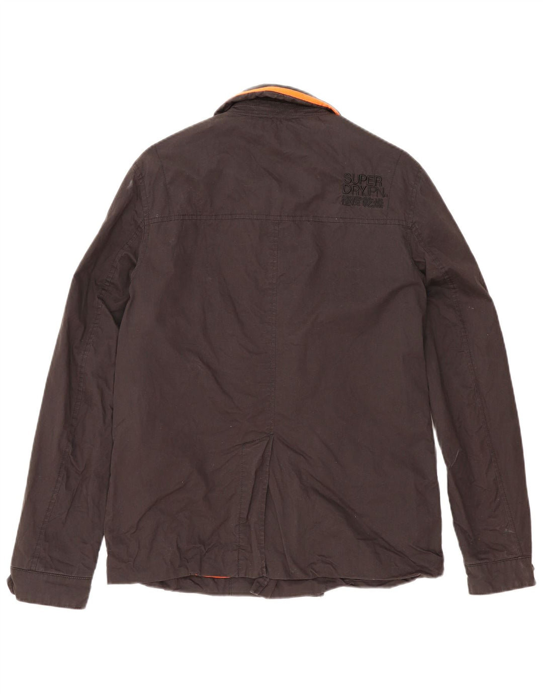 Superdry Womens Pea Coat UK 16 Large Black Cotton