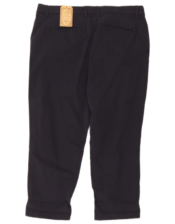 Fat Face Dame Lige Capri Bukser UK 14 Large W34 L22 Navy Blue