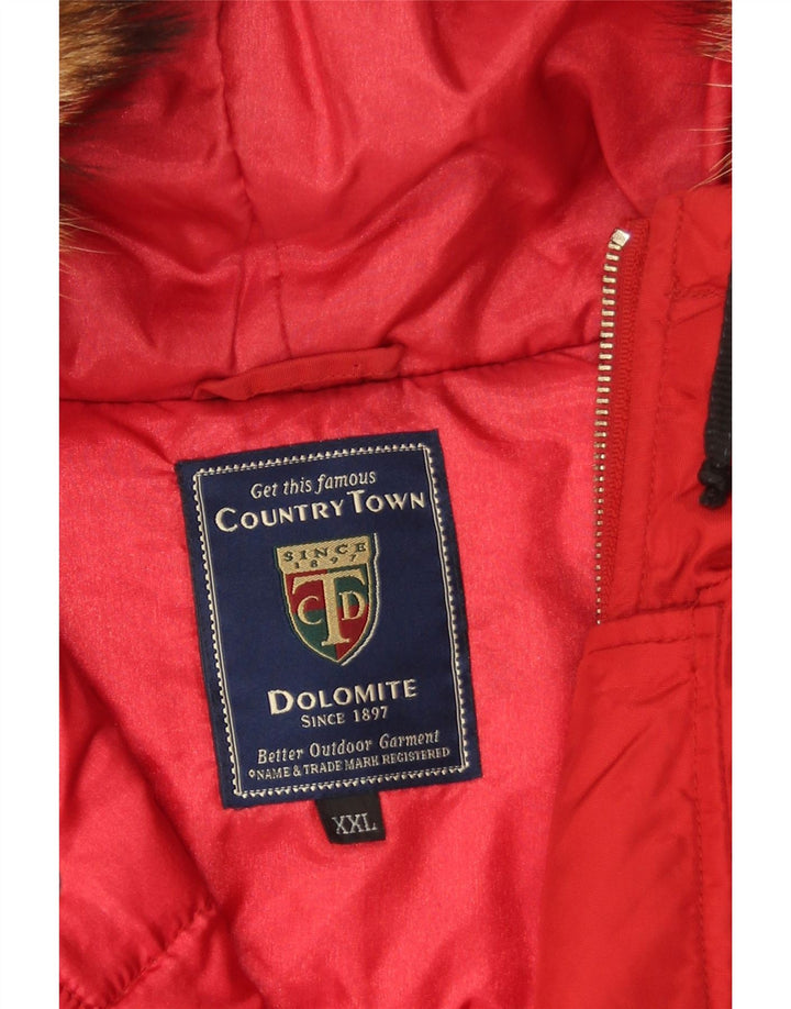 Dolomite Chaqueta acolchada con capucha para hombre UK 44 2XL Poliamida roja